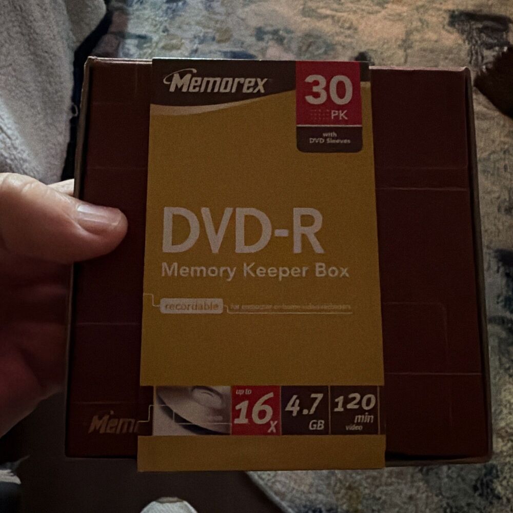 Memorex DVD-R 30 PK Memory Keeper Box Brand New & Sealed